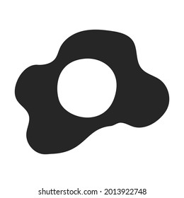 Icono vector de huevo.Icono vector negro aislado en huevo de fondo blanco.