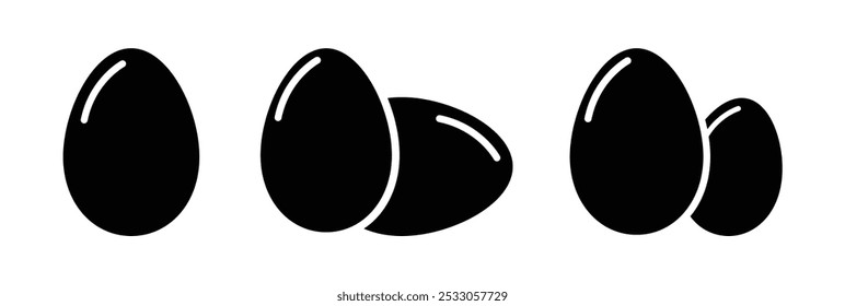 Conjunto de iconos de vector de huevo. Icono de huevo