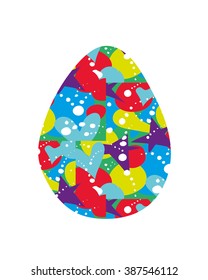 Egg vector illustration, bright colors. Easter design
