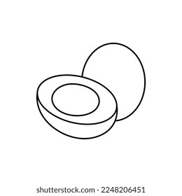 Ilustración vectorial de huevo. Huevo de caricatura. Los huevos dibujan mano aislada.