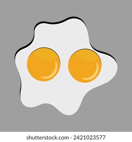 Ilustración vectorial de huevos, Colección de huevos enteros, rotos, fritos, yemas, cáscaras de huevos y huevos pasados por agua. Huevos crudos blancos y amarillos completos y rotos.