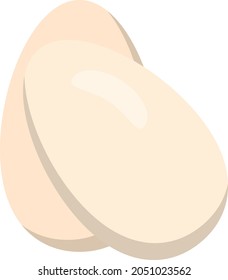 ilustración del vector de huevo en un fondo transparente. Símbolos de calidad premium. Icono de color plano de línea vectorial para el concepto y el diseño gráfico.