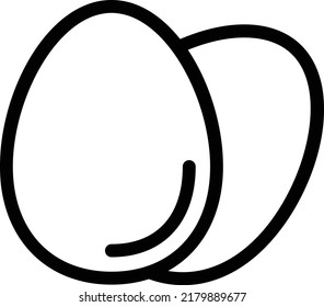 Egg Vector illustration on a transparent background.Premium quality symmbols.Stroke vector icon for concept and graphic design.