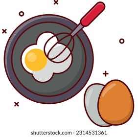 ilustración del vector de huevo en un fondo transparente. Símbolos de calidad superior. Iconos planos de línea vectorial para el diseño de conceptos y gráficos.