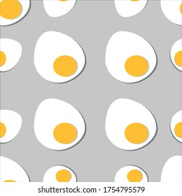 Egg vector illustration. Seamless vector pattern. You can use it as background or print. Food illustration. Vector stock illustration. Egg pattern