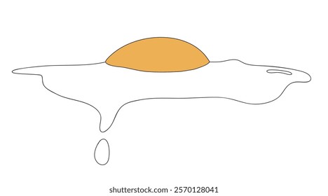 Egg vector illustration. Sunny side up drawing.