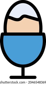 egg vector line colour icon