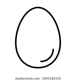 Egg Vector Line Icon Design