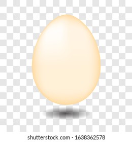 Egg vector on transparent background semi realistic gradient color and shadow