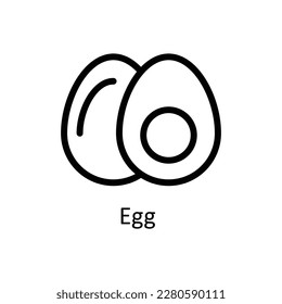 Egg  Vector   outline Icons. Simple stock illustration stock