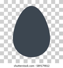 Egg vector pictogram. Illustration style is flat iconic smooth blue symbol on a transparent background.