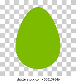 Egg vector pictograph. Illustration style is flat iconic eco green symbol on a transparent background.