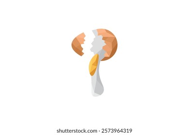 egg vector poured colored polygonal style