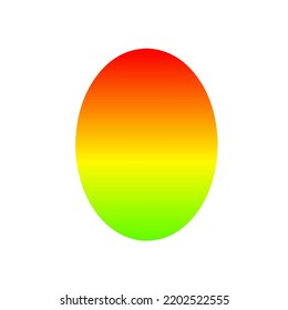 Egg Vector With Red Yellow Green Gradient Color