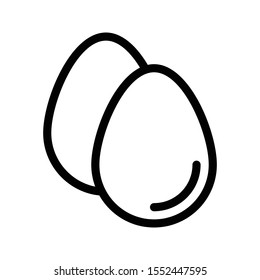 egg vector thin line icon