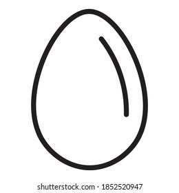 egg vector thin line icon, on white backround