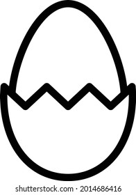 egg vector thin line icon