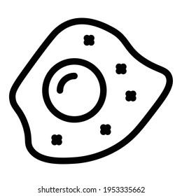 Icono de vitamina de huevo. Icono de vector vitamínico de óvulo de contorno para diseño web aislado en fondo blanco