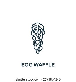 Ei-Waffelsymbol. Einfaches Symbol für Vorlagen, Webdesign und Infografiken