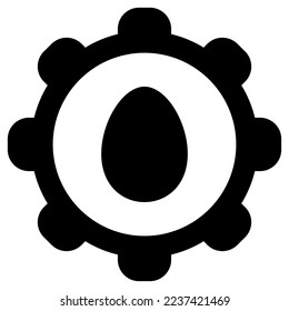 Egg and wheel on white