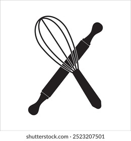 EGG WHISK ICON VECTOR ILLUSTRATION SYMBOL DESIGN