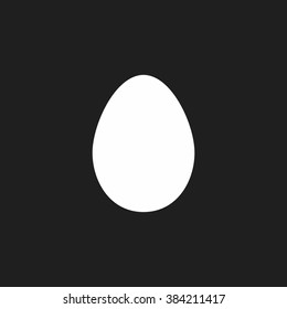 Egg white Icon in flat style isolated on dark background. Vector Illustration