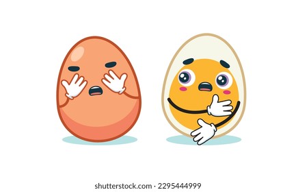 An egg without it shell. Isolated Vector Illustration