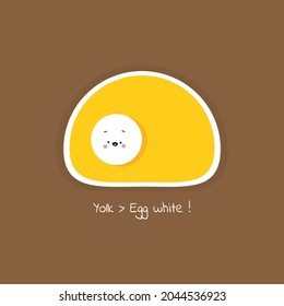 Egg with wondering emoji face expression
