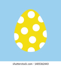 Egg. Egg of yellow color. Easter egg. Icon. Vector illustration. EPS 10.