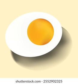 Egg with yolk. boiled egg