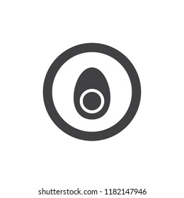 Egg yolk in a circle vector icon. filled flat sign for mobile concept and web design. Solid icon. Symbol, logo illustration. Pixel perfect vector graphics