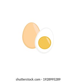 Egg and yolk icon. Ingredient for breakfest.