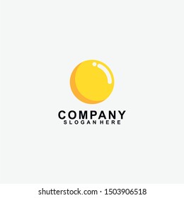 Egg Yolk Logo Design. Isolated In White Background. Modern Design. Egg Yolk Logo. Vector Illustration