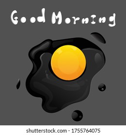Egg yolk on black background