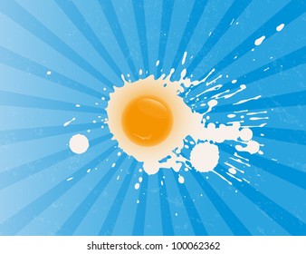 Egg Yolk Splash Background