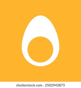 Egg yolk with yellow background. Isolated Vector Illustration