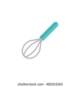 Eggbeater icon in flat color style. Cooking baking food cake kitchenware utensil