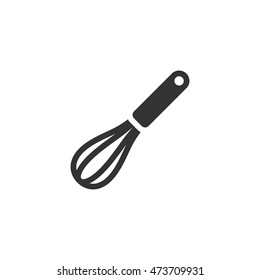 Eggbeater icon in single color. Cooking baking food cake kitchenware utensil