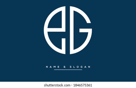 EG,GE,E ,G  Abstract Letters Logo monogram