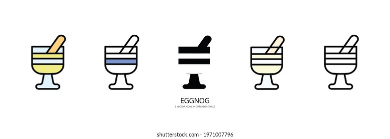 Eggnog Set Vector Type Icon