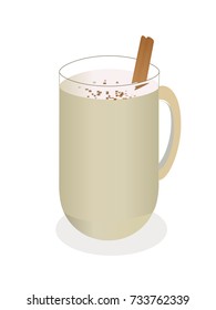 Eggnog vector illustration. Isolated on white.