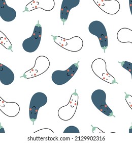 Eggplant baby seamless pattern used for print, wallpaper, decoration