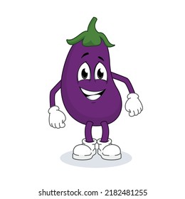Eggplant cartoon character vector art