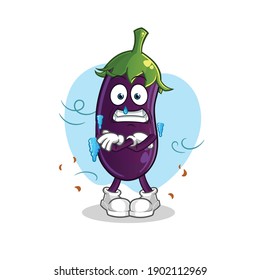 eggplant cold illustration. character vector