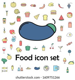 eggplant colored icon. food icons universal set for web and mobile