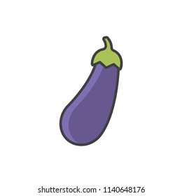 Eggplant colored line icon.