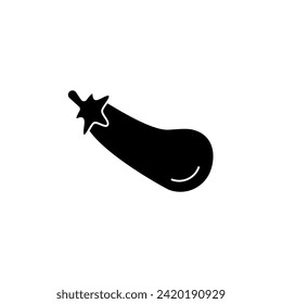 Icono de línea de concepto de berenjena. Ilustración de elemento simple. Diseño de símbolos de esquema de concepto de berenjena.