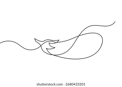 Eggplant continuous one line minimalist drawing isolated vegetable outline sketch vector illustration