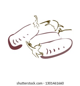 eggplant design. Icon