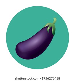 eggplant design, Vegetable organic food healthy fresh natural and market theme Vector illustration